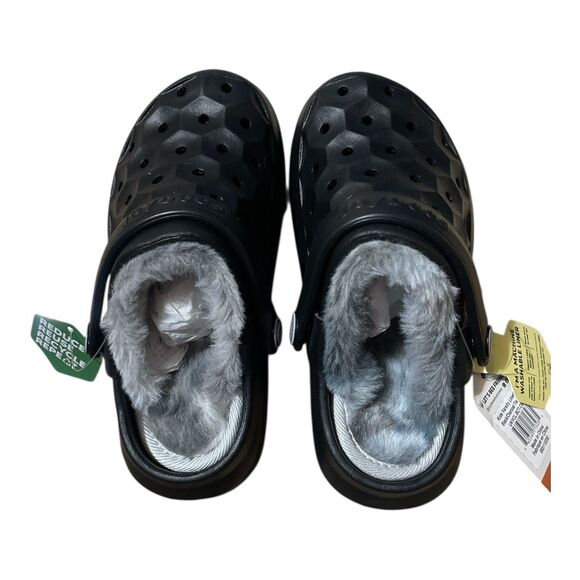 Joybees Kids Varsity Lined Clogs - Black/Charcoal C9 - Picture 2 of 6